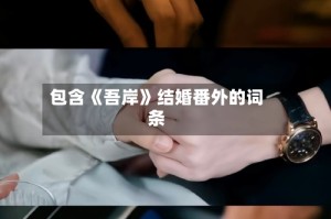包含《吾岸》结婚番外的词条