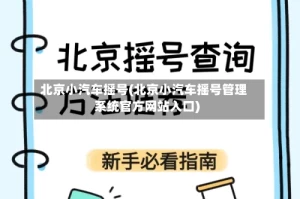 北京小汽车摇号(北京小汽车摇号管理系统官方网站入口)