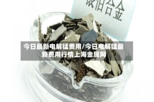 今日最新电解锰费用/今日电解锰最新费用行情上海金属网