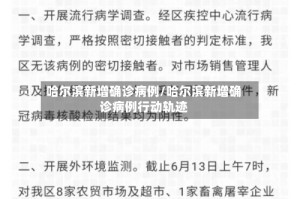 哈尔滨新增确诊病例/哈尔滨新增确诊病例行动轨迹