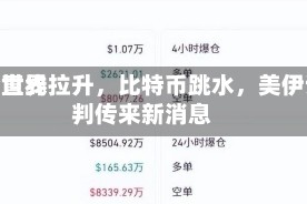 深夜世界油价直线拉升，比特币跳水，美伊谈判传来新消息