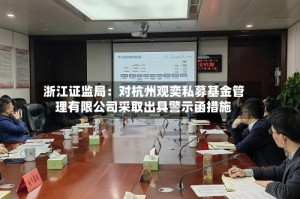 浙江证监局：对杭州观奕私募基金管理有限公司采取出具警示函措施