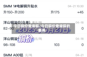 今日铜价查询铜/今日铜价查询铜的费用