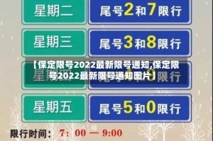 【保定限号2022最新限号通知,保定限号2022最新限号通知图片】