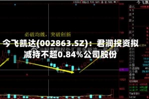 今飞凯达(002863.SZ)：君润投资拟减持不超0.84%公司股份