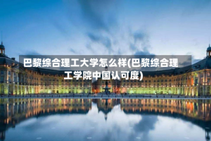 巴黎综合理工大学怎么样(巴黎综合理工学院中国认可度)