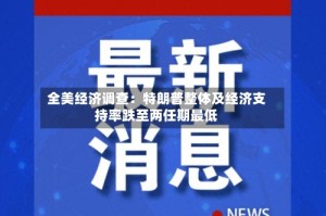 全美经济调查：特朗普整体及经济支持率跌至两任期最低