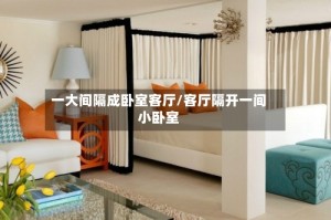 一大间隔成卧室客厅/客厅隔开一间小卧室
