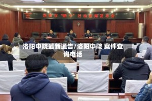 洛阳中院最新通告/洛阳中院 案件查询电话