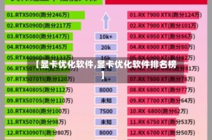 【显卡优化软件,显卡优化软件排名榜】