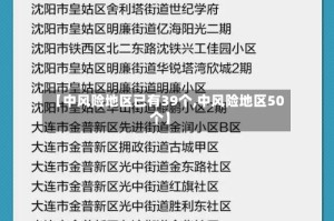 【中风险地区已有39个,中风险地区50个】