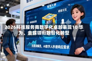 2026科技服务商数字化卓越表现10 华为、金蝶领衔数智化转型