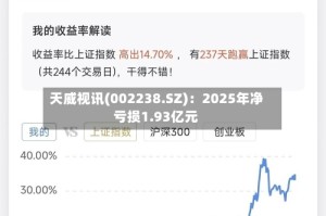 天威视讯(002238.SZ)：2025年净亏损1.93亿元