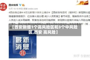 【西安新增1个高风险区和3个中风险区,西安 高风险】