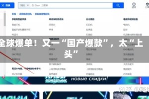 全球爆单！又一“国产爆款”，太“上头”