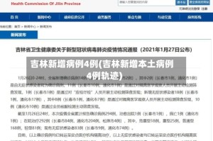 吉林新增病例4例(吉林新增本土病例4例轨迹)