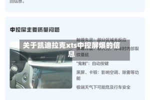 关于凯迪拉克xts中控屏爆的信息