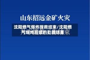 沈阳燃气爆炸搜救结束/沈阳燃气爆炸后续的处理结果