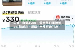 “闪崩”直逼4500！黄金单日重挫逾2% 鲍威尔“谢幕”空头狂欢开启