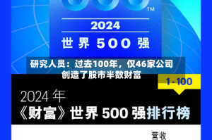 研究人员：过去100年，仅46家公司创造了股市半数财富