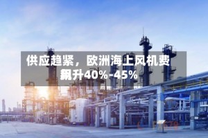 供应趋紧，欧洲海上风机费用飙升40%-45%