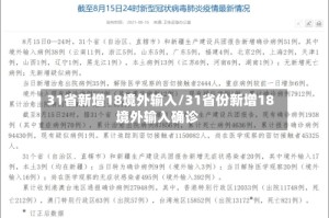 31省新增18境外输入/31省份新增18境外输入确诊