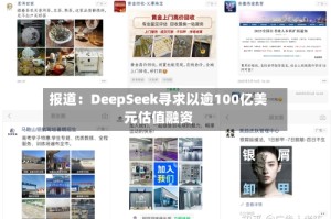 报道：DeepSeek寻求以逾100亿美元估值融资