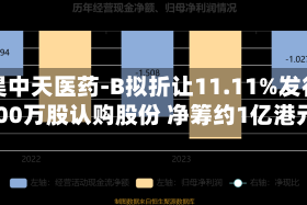 华昊中天医药-B拟折让11.11%发行2500万股认购股份 净筹约1亿港元