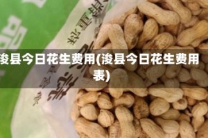 浚县今日花生费用(浚县今日花生费用表)