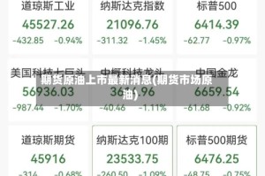 期货原油上市最新消息(期货市场原油)