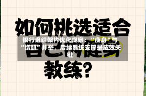 银行组织架构优化观察：“瘦身”与“增肌”并举，后续系统支撑是成效关键