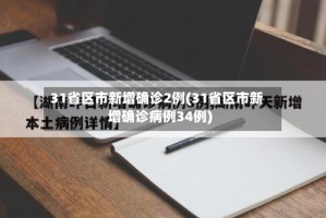 31省区市新增确诊2例(31省区市新增确诊病例34例)