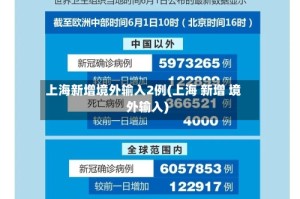 上海新增境外输入2例(上海 新增 境外输入)