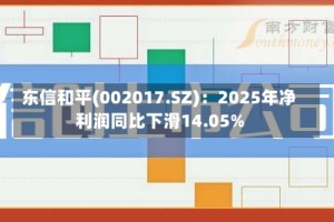 东信和平(002017.SZ)：2025年净利润同比下滑14.05%
