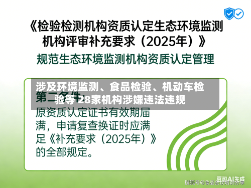 涉及环境监测	、食品检验、机动车检验等 28家机构涉嫌违法违规-第3张图片