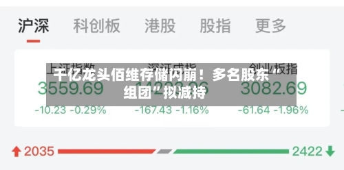 千亿龙头佰维存储闪崩！多名股东“组团	”拟减持-第2张图片