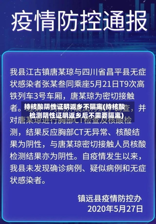 持核酸阴性证明返乡不隔离(持核酸检测阴性证明返乡后不需要隔离)-第2张图片