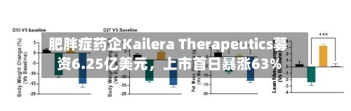 肥胖症药企Kailera Therapeutics募资6.25亿美元，上市首日暴涨63%-第1张图片