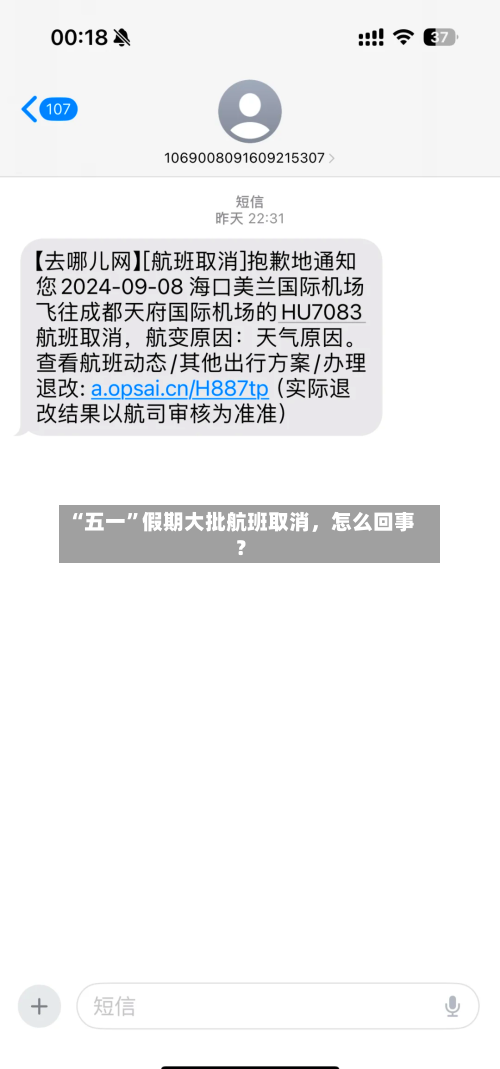 “五一”假期大批航班取消	，怎么回事？-第1张图片