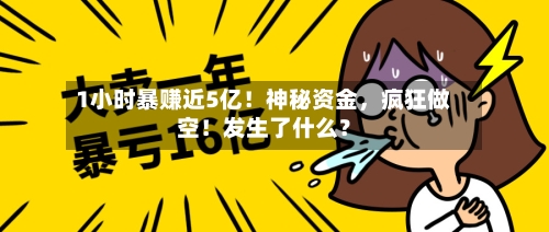 1小时暴赚近5亿！神秘资金，疯狂做空！发生了什么？-第2张图片