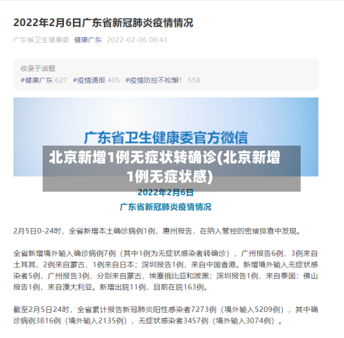 北京新增1例无症状转确诊(北京新增1例无症状感)-第1张图片