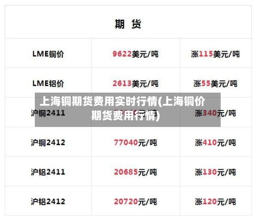 上海铜期货费用实时行情(上海铜价期货费用行情)-第1张图片