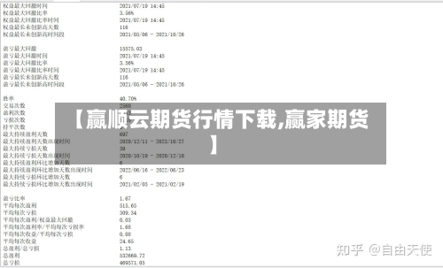 【赢顺云期货行情下载,赢家期货】-第1张图片