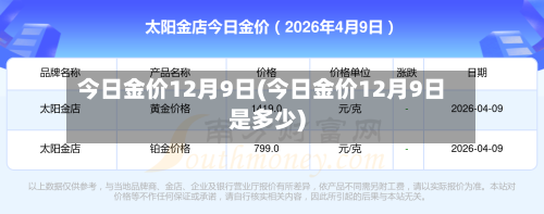 今日金价12月9日(今日金价12月9日是多少)-第2张图片