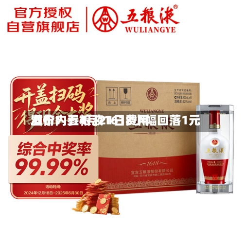 酒价内参4月21日费用发布：五粮液1618小幅回落1元-第2张图片