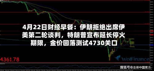 4月22日财经早餐：伊朗拒绝出席伊美第二轮谈判，特朗普宣布延长停火期限，金价回落测试4730关口-第1张图片