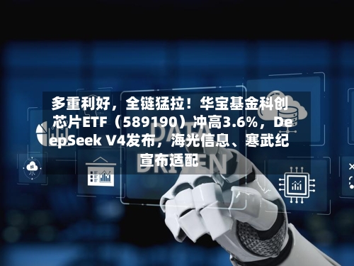 多重利好，全链猛拉！华宝基金科创芯片ETF（589190）冲高3.6%	，DeepSeek V4发布，海光信息	、寒武纪宣布适配-第1张图片