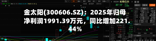 金太阳(300606.SZ)：2025年归母净利润1991.39万元，同比增加221.44%-第1张图片