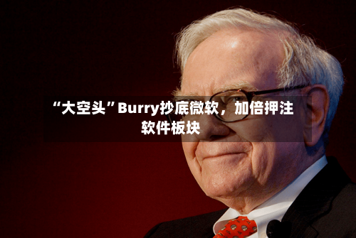 “大空头	”Burry抄底微软，加倍押注软件板块-第1张图片