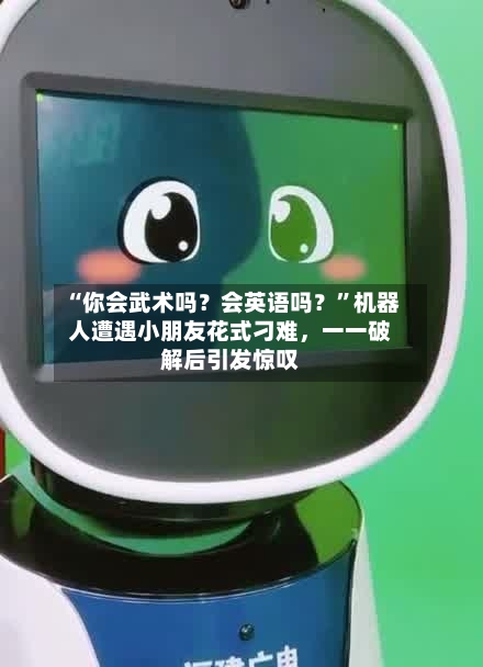 “你会武术吗？会英语吗？	”机器人遭遇小朋友花式刁难，一一破解后引发惊叹-第3张图片
